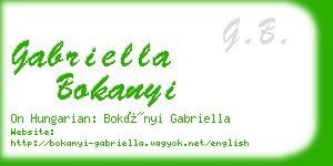 gabriella bokanyi business card